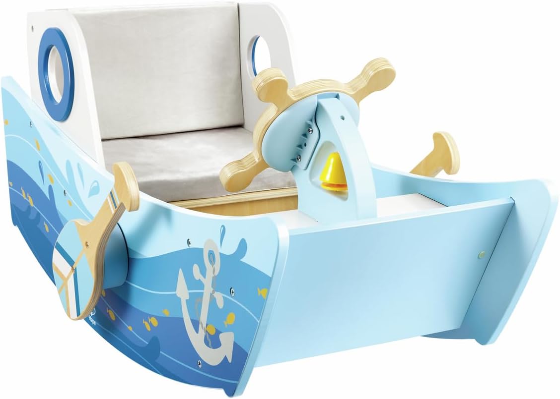 Fidtoy Kids Ride On Boat Toy Rowing Steering Toddler Playset