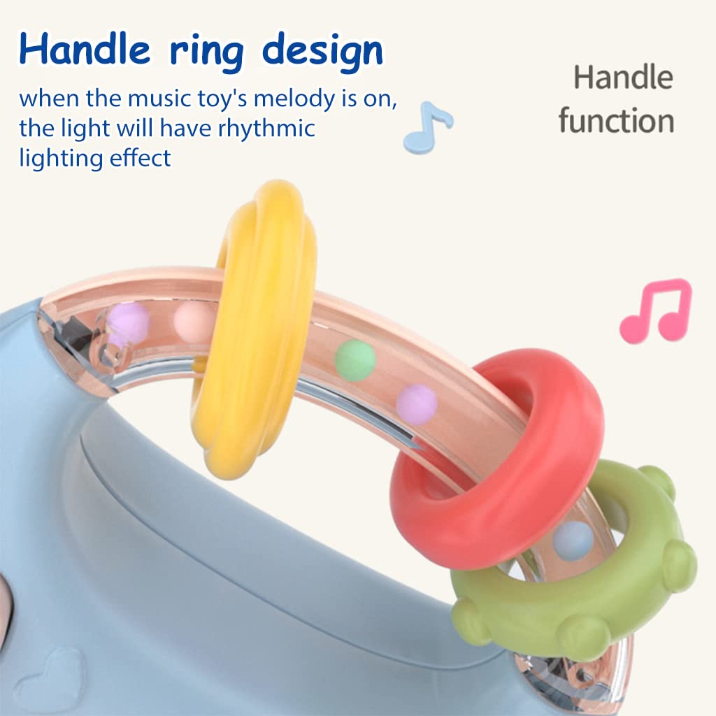 Fidtoy Musical Baby Bottle Toy with Lights and Silicone Teether