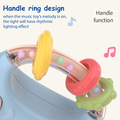 Fidtoy Musical Baby Bottle Toy with Lights and Silicone Teether