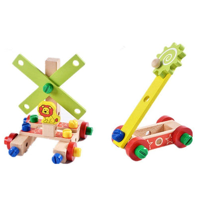 Fidtoy Wooden Chair Building Set Montessori Construction Toy