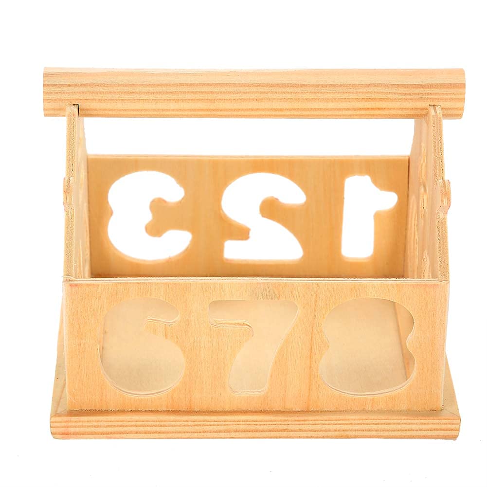 Fidtoy Maison en bois avec chiffres pour enfants | Jouet Montessori pour l'apprentissage du comptage et des formes