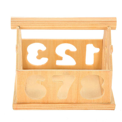 Fidtoy Maison en bois avec chiffres pour enfants | Jouet Montessori pour l'apprentissage du comptage et des formes