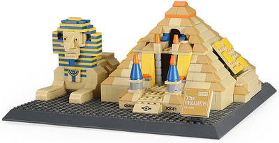 Fidtoy Great Pyramid and Sphinx Architecture Building Blocks Set for Kids | 622Pcs ABS Construction Toy, Egyptian Landmark Model, STEM Building, Spatial Reasoning & Creative Assembly Toy Age 6+