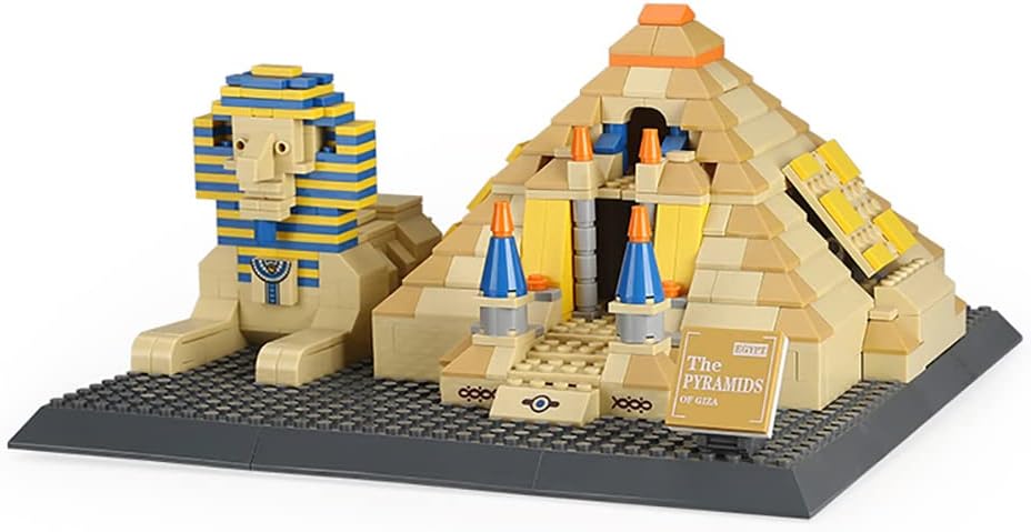 Fidtoy Great Pyramid and Sphinx Architecture Building Blocks Set for Kids | 622Pcs ABS Construction Toy, Egyptian Landmark Model, STEM Building, Spatial Reasoning & Creative Assembly Toy Age 6+