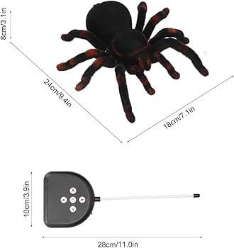 Fidtoy Jouet Araignée Tarentule Télécommandée – Araignée réaliste qui bouge pour enfants de 8 ans et plus