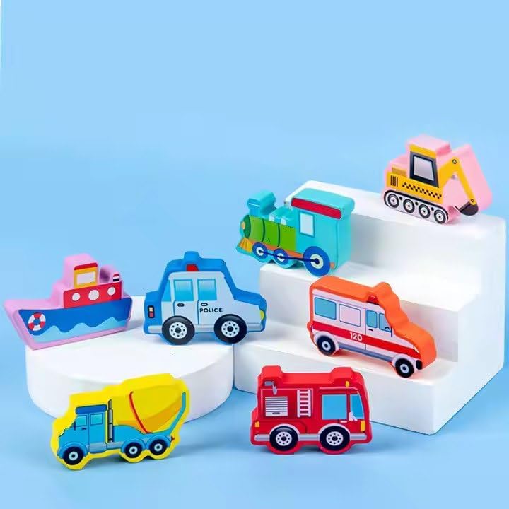 Wooden Jigsaw Magnetic Fishing Game Educational Puzzle Board with Numbers, Animals, Fruits & Vehicles | Montessori Learning Toy Set for Kids | Digital DIY Educational Log Board Game