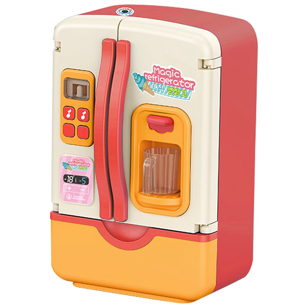 Fidtoy Mini Fridge Refrigerator Pretend Play Toy for Kids Kitchen Role Play Learning Set