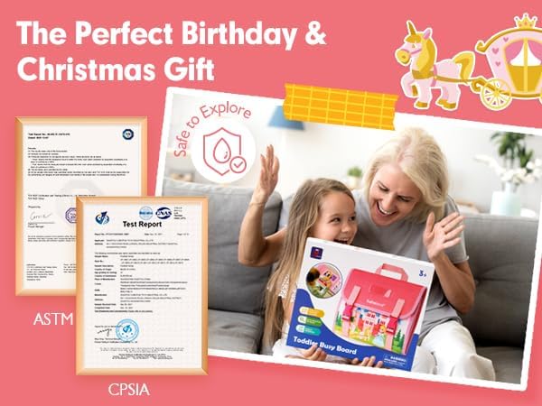 hahaland Toddler Toys Busy Board, Montessori Toys for Baby Boys, Boy Birthday Gift 18 in 1 Preschool Learning Activities with 12 Life Skills-Numbers,String Beads,Shapes,Colors,Puzzles,Alphabet