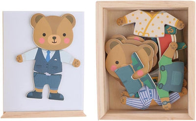 misppro Bear Magnetic Dress-Up Toys for Girls - Change Clothes Play Set 18 Pieces