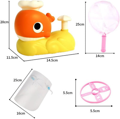 Fidtoy Whale Flying Disc Launcher Toy with Catch Nets