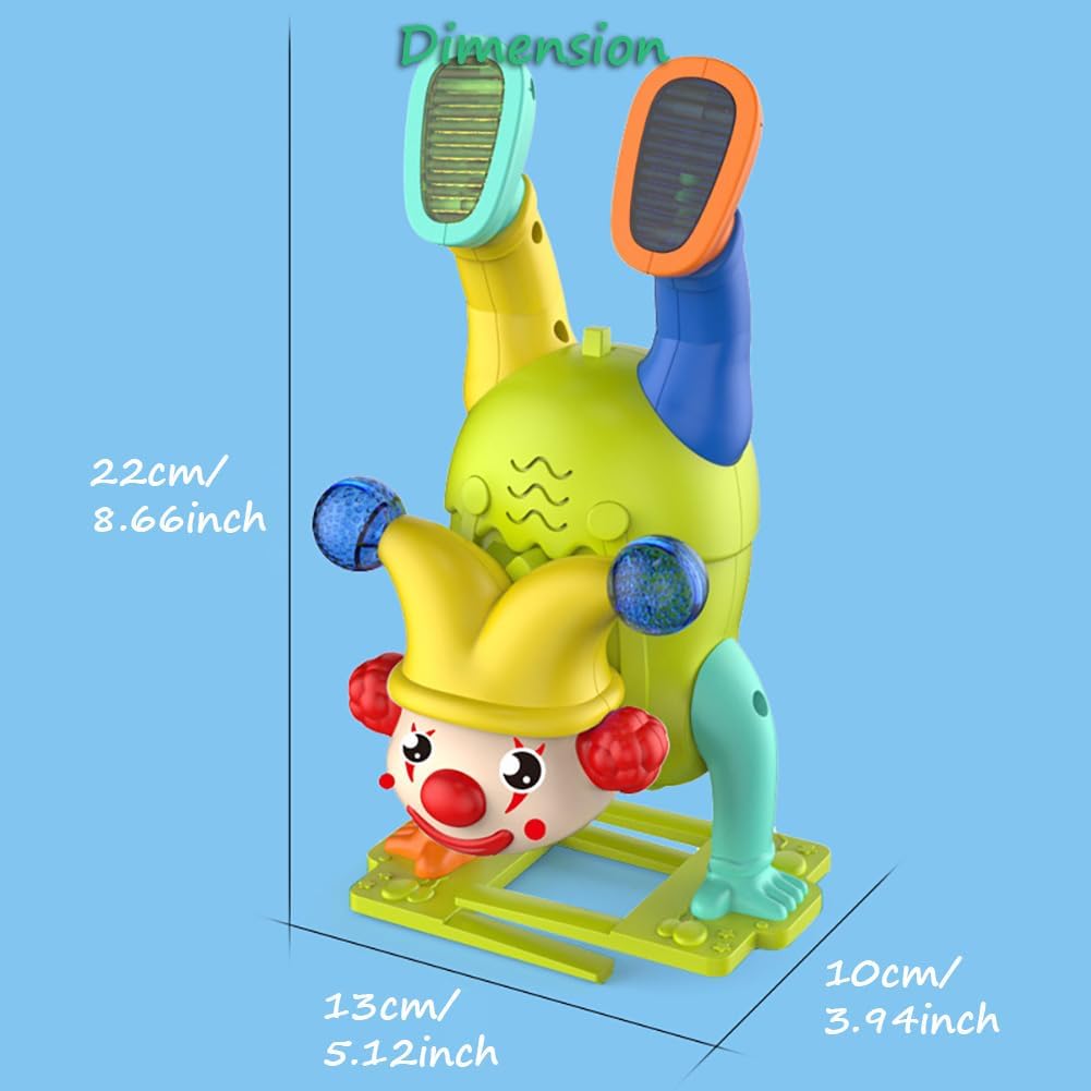 Fidtoy Light and Sound Crazy Upside Down Joker Toy for Toddlers Musical Walking Circus Play