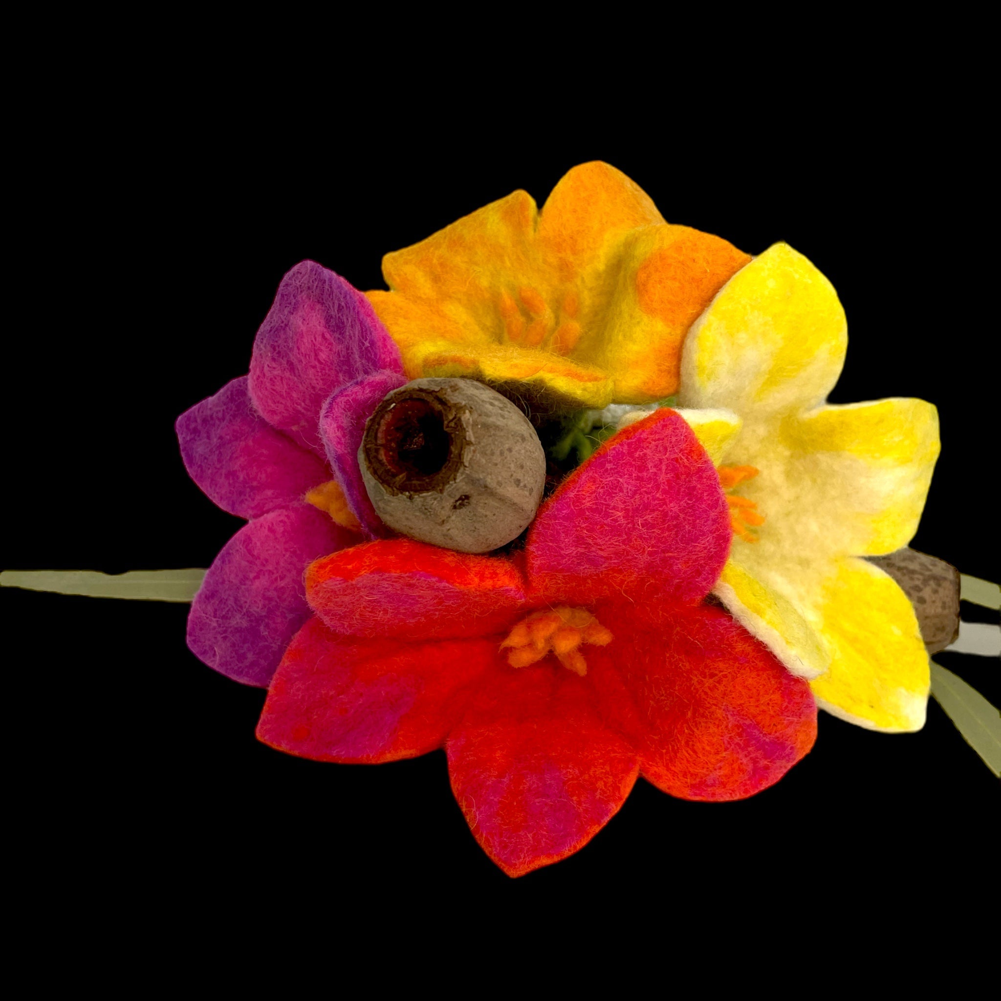 Montessori Felt Flowers Bouquet Toddler Sensory Play Toy