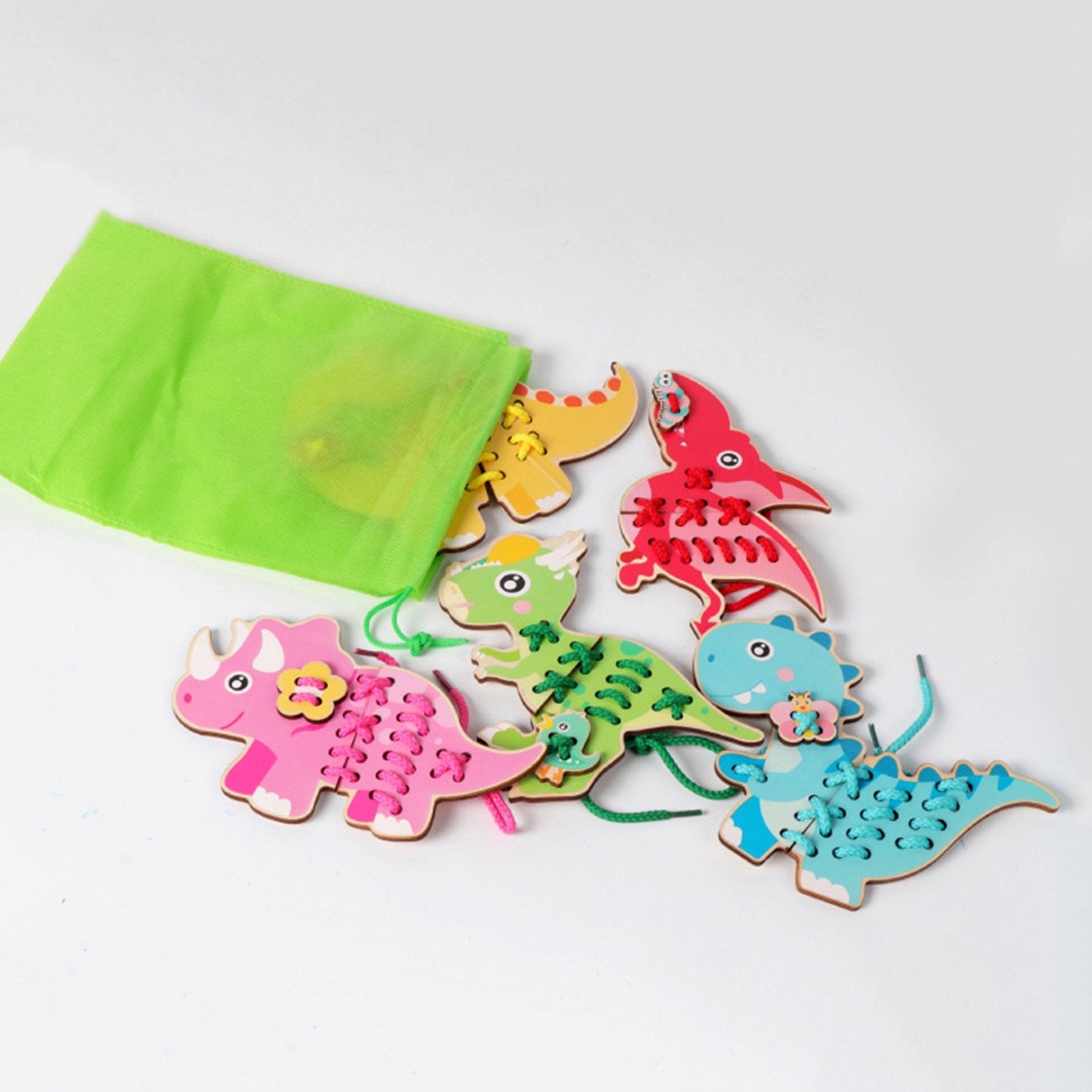 Tableros para ensartar con dinosaurios