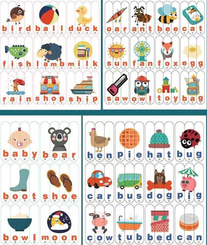 Wooden Spelling Picture Puzzle -  Best alphabet learning toys