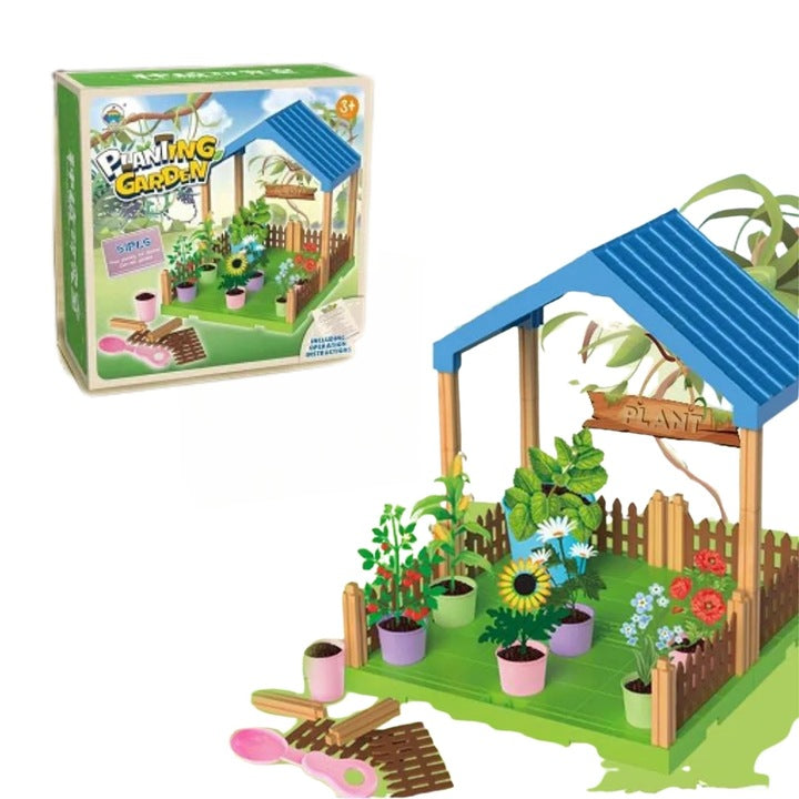 Fidtoy Planting Growing Garden Set 18 Pieces Kids Gardening Pretend Play Toy Outdoor Nature Learning Set Ages 3+