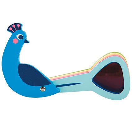 Wooden Peacock Primary Colours Mixing Lenses  Sensory Light Mixer Toy