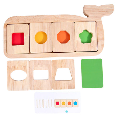 Puzle tridimensional de geometría para educación temprana y cognición del color para bebés