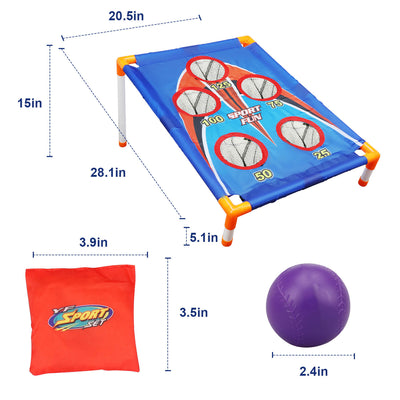 Jeu de Cornhole Fidtoy portable pour enfants, pour l'intérieur et l'extérieur