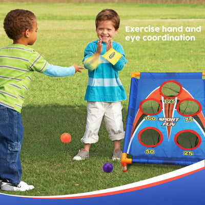 Jeu de Cornhole Fidtoy portable pour enfants, pour l'intérieur et l'extérieur