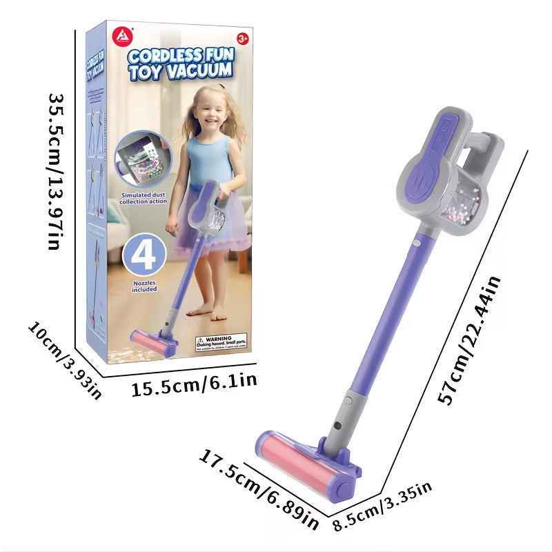 4in1 Purple Electronic Pretend Play Little Helper Vacuum - 643