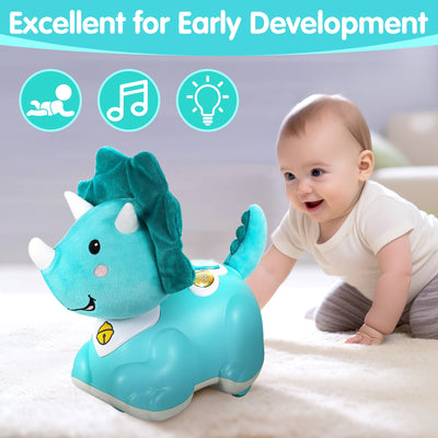 Fidtoy Musical Dinosaur Plush Toy with Light & Sound for Babies