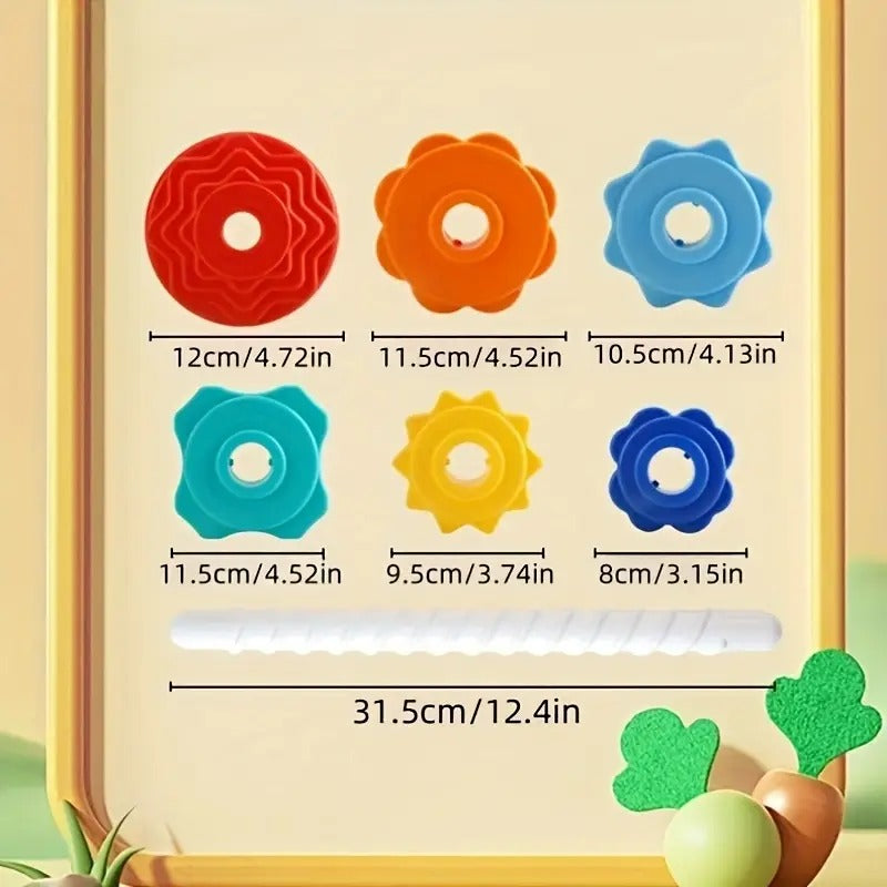 Rainbow Rotating Spin Stacking Tower - 205