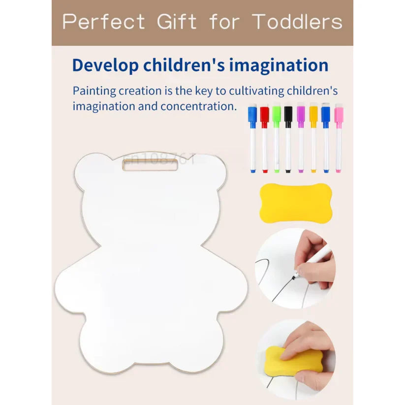 Wooden Bear Busy Board Drawing Toy
