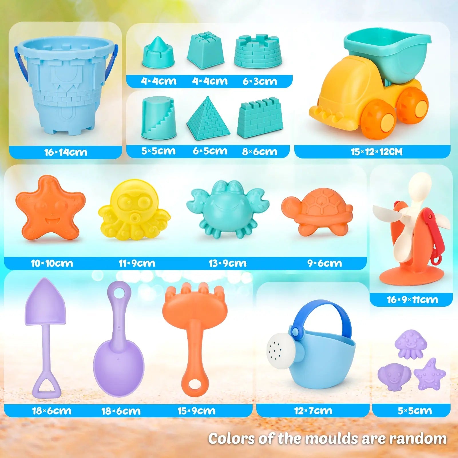 Ensemble de jouets de sable pour débutants avec outils souples et moules amusants
