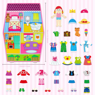 Montessori Busy Board - Dress Up Toy for Toddler Girls