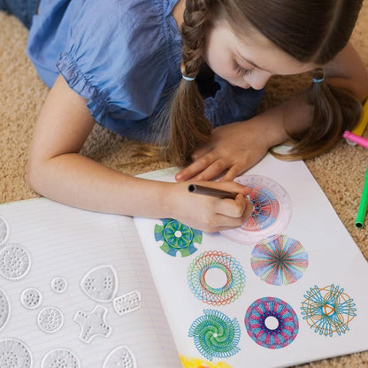 Spiral Art Gear Geometric Drawing Pattern Set - 938