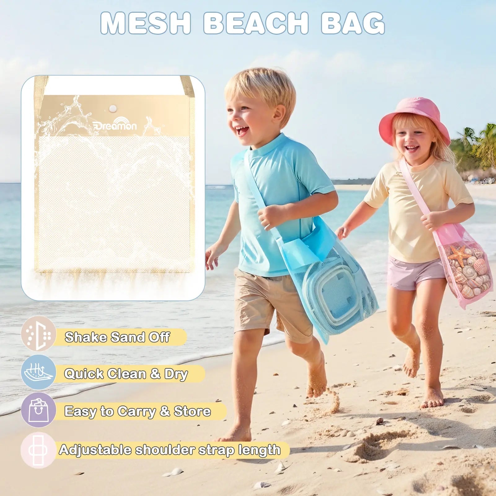 Fidtoy Portable Beach Sand Toy Set for Kids 3-10 - Treasure Hunting Fun