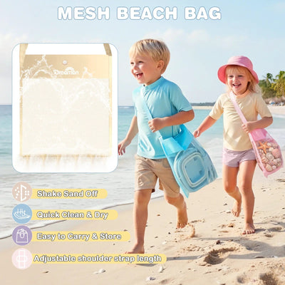 Fidtoy Portable Beach Sand Toy Set for Kids 3-10 - Treasure Hunting Fun