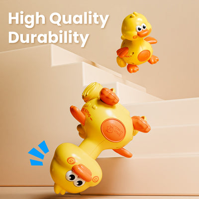 Fidtoy Press to Go Duck Car Toys Set for Toddlers