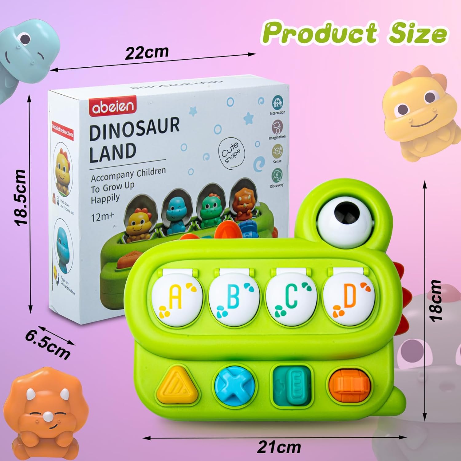 Abecedario de dinosaurios emergente para niños pequeños - 058