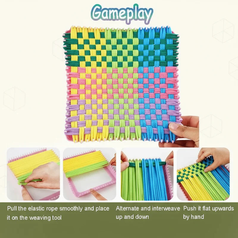 Kit de tejido DIY para niños – Kit creativo de telar para niños, juguete de aprendizaje temprano