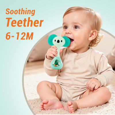 Fidtoy Baby Shaker Rattle Teether Toy Set for Newborns
