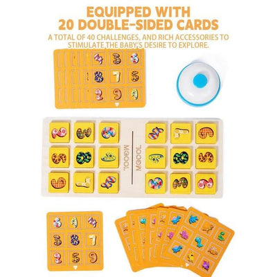Juego interactivo de campana para emparejar números y dinosaurios - 2 jugadores