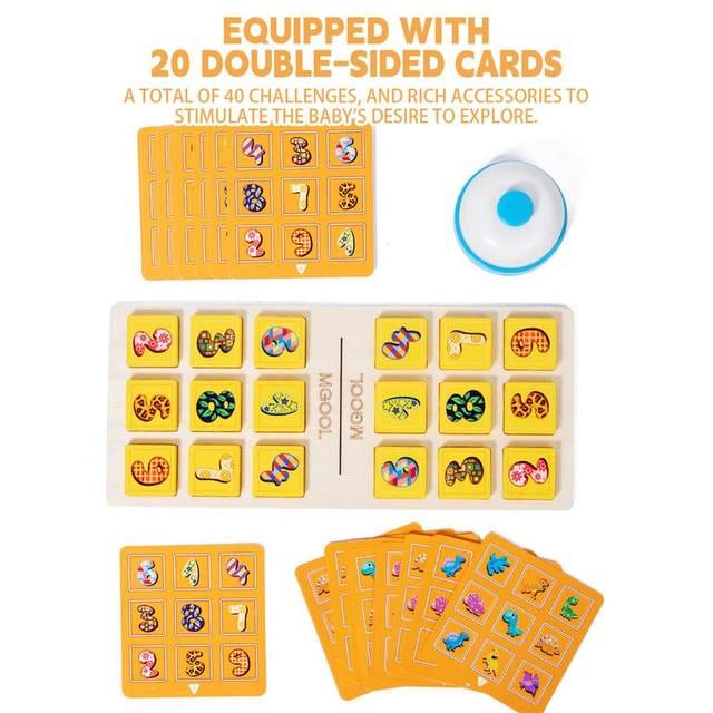 Juego interactivo de campana para emparejar números y dinosaurios - 2 jugadores