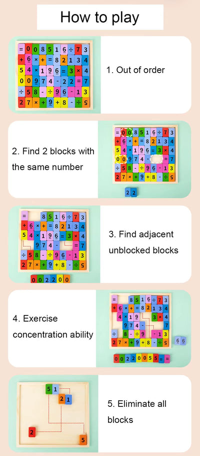 2in1 Multifunctional Math and Spelling Eliminate the Game