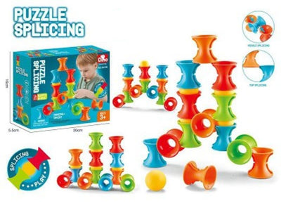 Juego de construcción y apilamiento de puzles - 46 piezas
