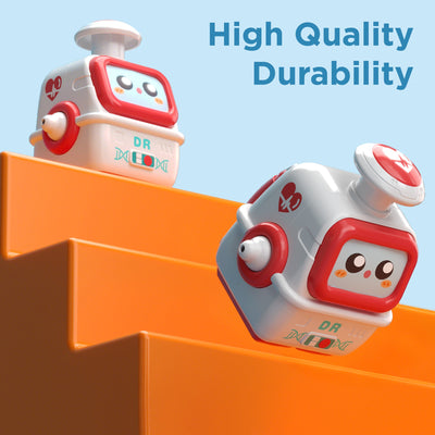 Fidtoy Press to Go Robot Car Toys for Toddlers - Lot de 4