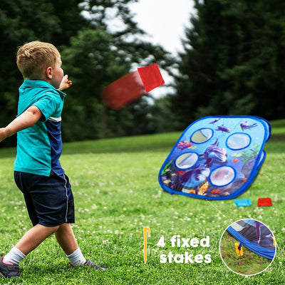 Fidtoy Ocean Bean Bag Toss Game 2 in 1 Outdoor Kids Game