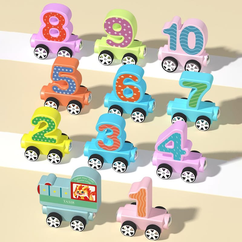 Wooden Magnetic Number Train - 1 to 10