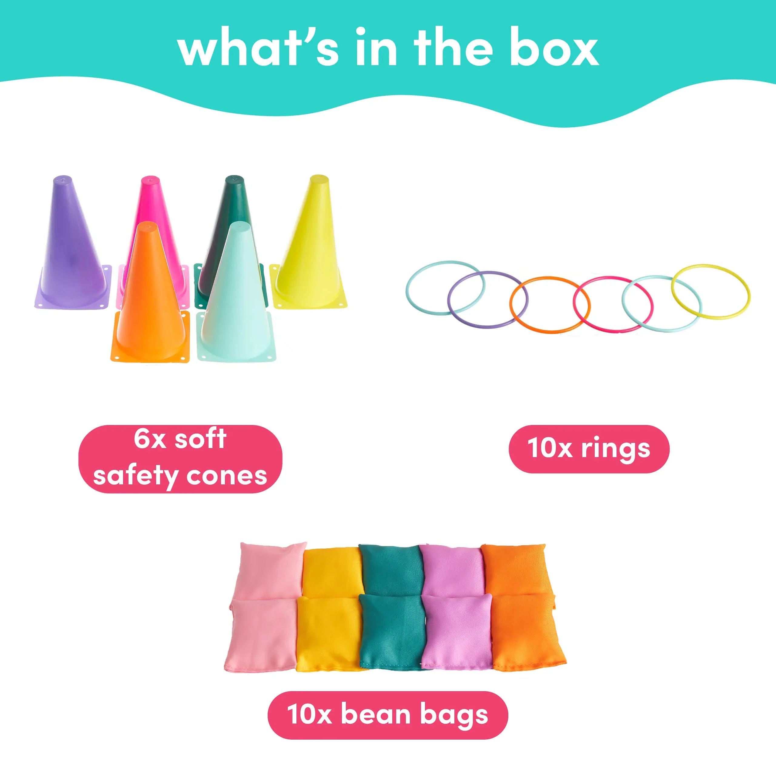 3-in-1 Kids Carnival Outdoor Game Set – Ring Toss, Bean Bag & Hoopla Party Toy for Backyard & Birthday Fun