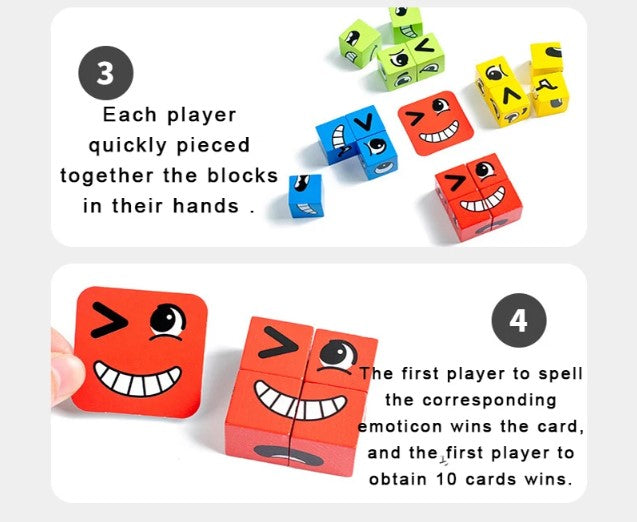 Silly face race game- Eco-Friendly Wood Game