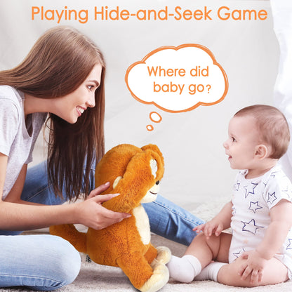 Baby Monkey Stuffed Animals, Infant Soft Hide and Seek Plush Toy, Easter Basket Gifts