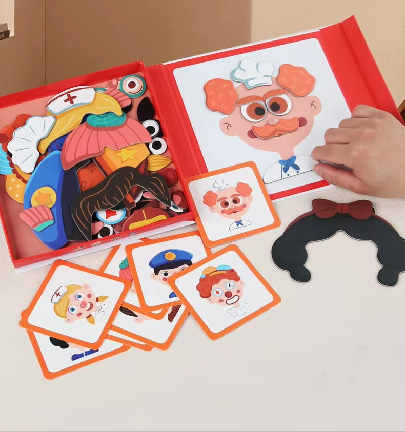 Puzzle magnétique de planches à changement de visage - 841