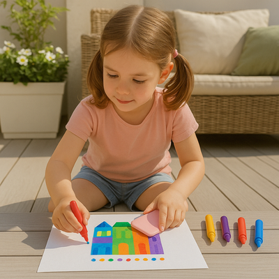 Kit de peinture pour enfants avec pochoirs à rouler – Kit de peinture artistique et de compression créatif