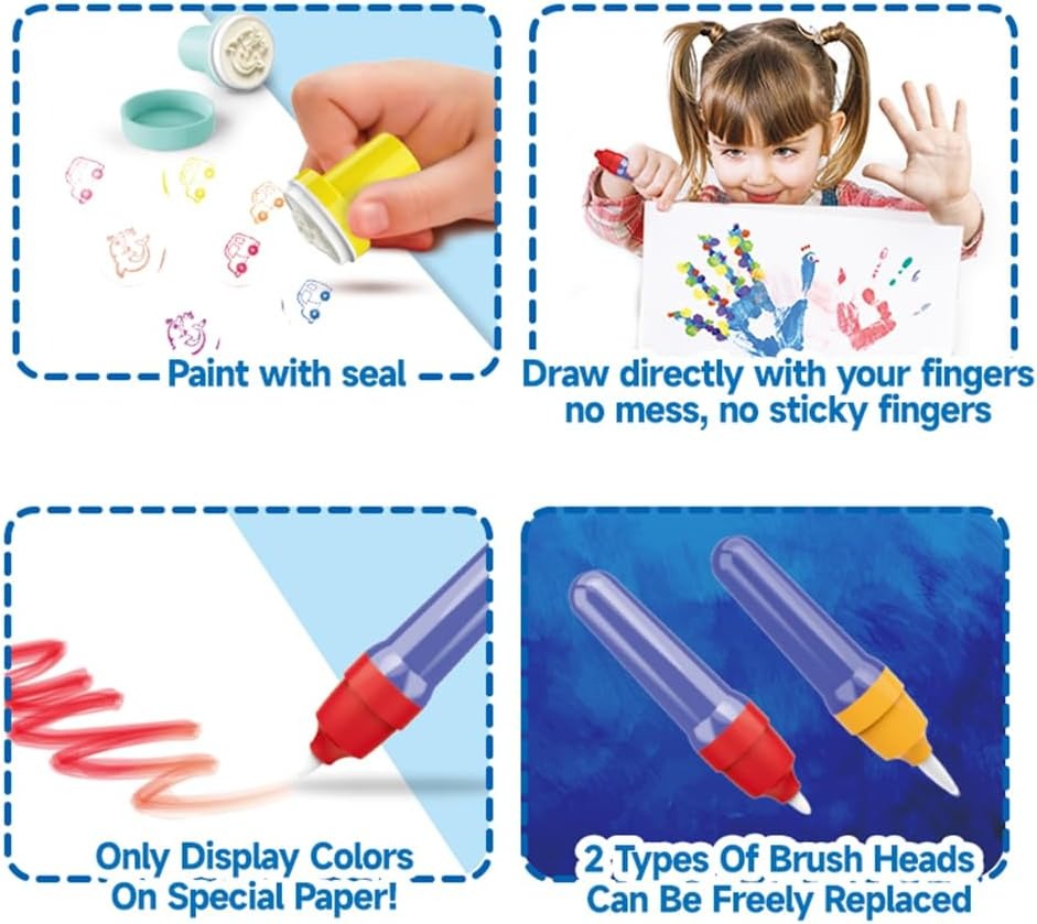 Mess Free Magic Light Brush Painting Station Art Kit - 001