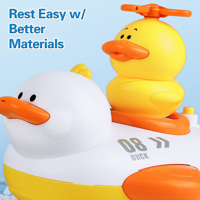 Fidtoy Duck Bath Toy Set with Spray Ducks and Shower Heads